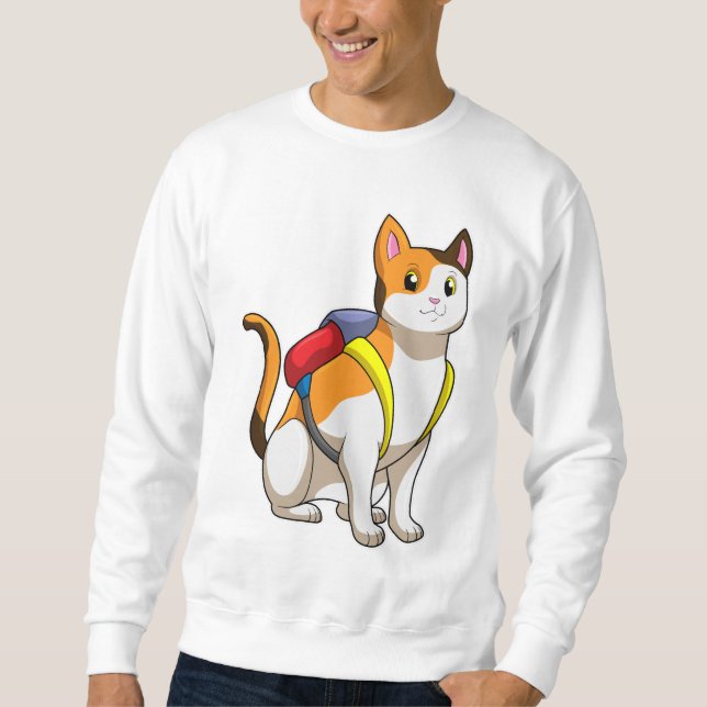 Cat with Satchel Sweatshirt (Front)