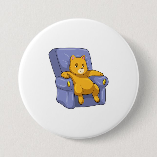 Cat with Sofa Button (Front)