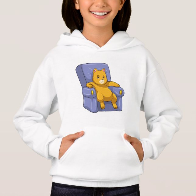 Cat with Sofa Hoodie (Front)