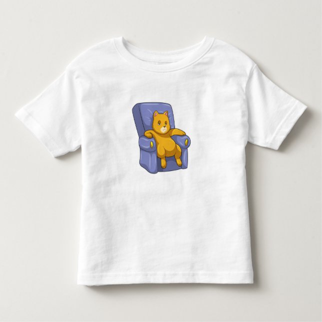 Cat with Sofa Toddler T-shirt (Front)