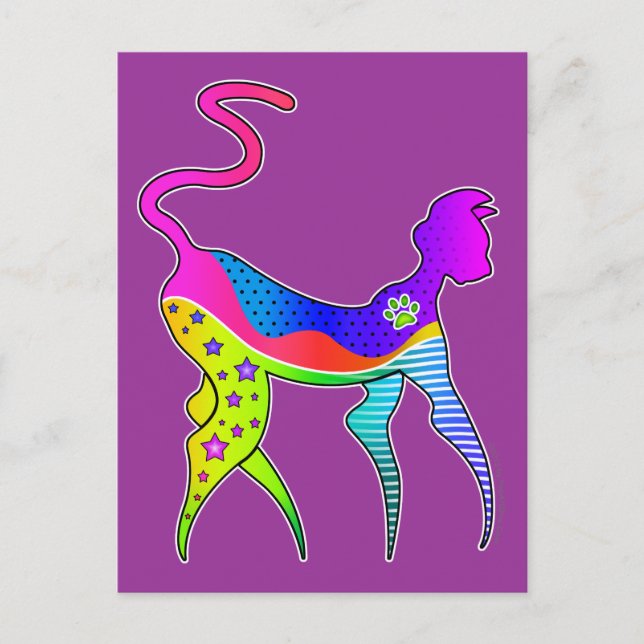 CAT with STARS POSTCARD (Front)