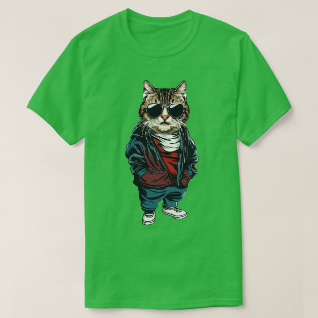 Cat with street style T-Shirt (Design Front)
