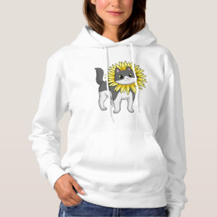 Cat with Sunflower Hoodie