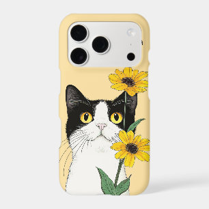 Cat with Sunflowers iPhone 17 Pro Case