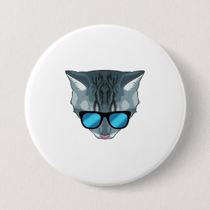 Cat with Sunglasses Button