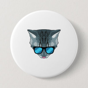 Cat with Sunglasses Button