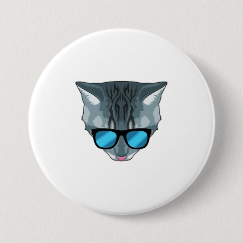 Cat with Sunglasses Button