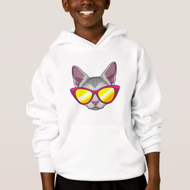 Cat with Sunglasses Hoodie (Front)