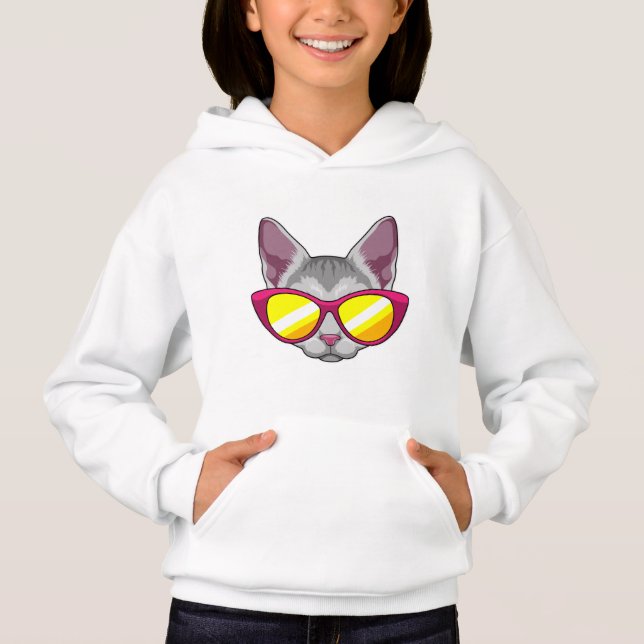 Cat with Sunglasses Hoodie (Front)