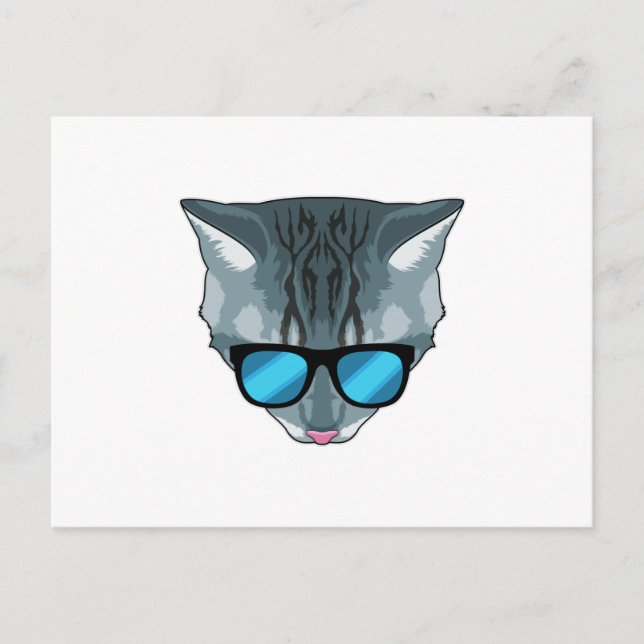 Cat with Sunglasses Postcard (Front)