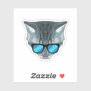 Cat with Sunglasses Sticker