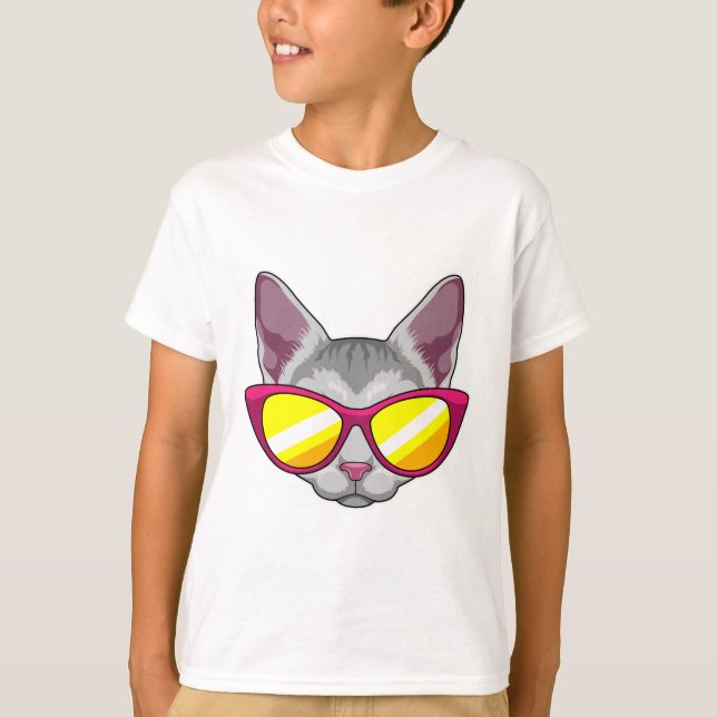 Cat with Sunglasses T-Shirt (Front)