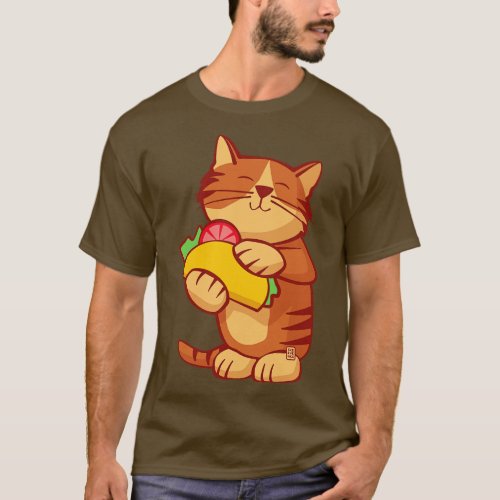 Cat with Taco T_Shirt