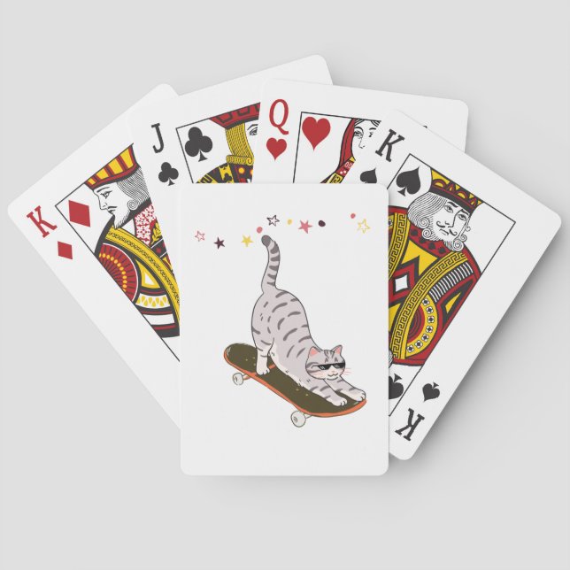Cat with the Board Poker Cards (Back)
