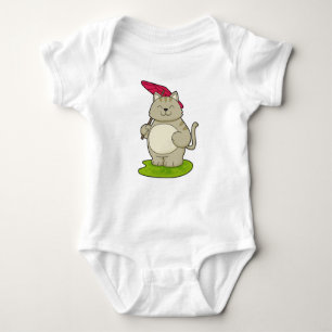Cat with  Umbrella Baby Bodysuit