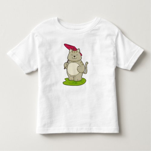 Cat with  Umbrella Toddler T_shirt