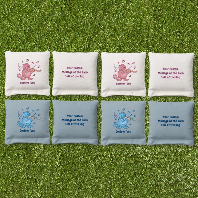 Cat with Violin Cornhole Bags (Set)