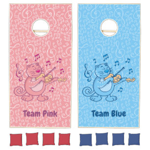 Cat with Violin Cornhole Set