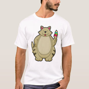 Cat with Waffle ice cream T-Shirt