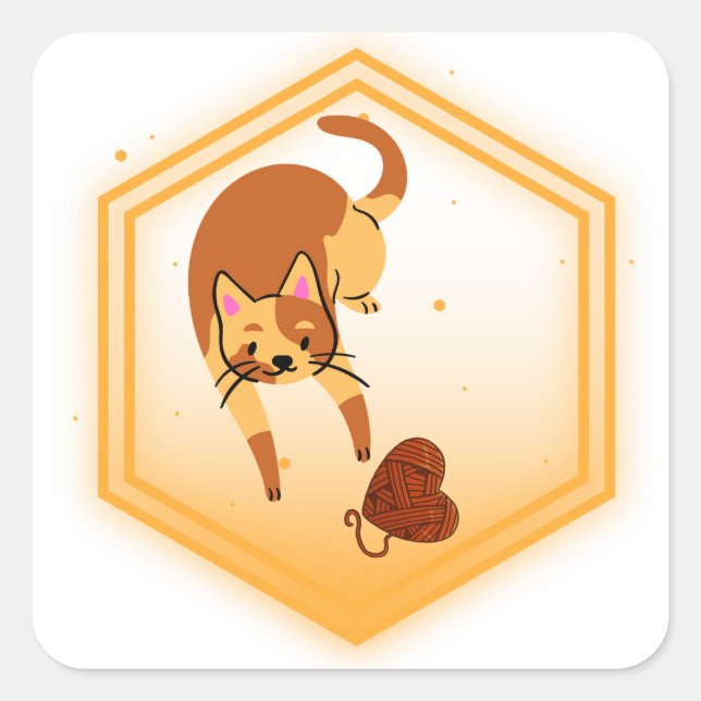 Cat with yarn sticker (Front)