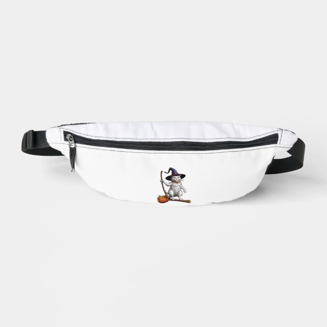 Cat Wizard Halloween Witch Mystical Cat Lovers  Fanny Pack (Front)