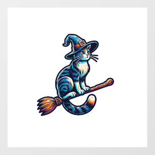 Cat Wizard Halloween Witch Mystical Cat Lovers Hal Floor Decals