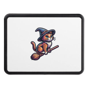 Cat Wizard Halloween Witch Mystical Cat Lovers Hitch Cover