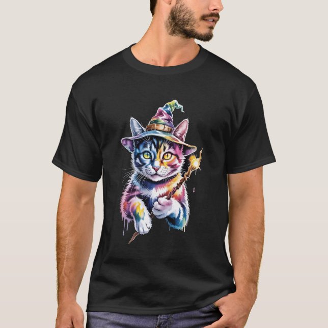 Cat Wizard T-Shirt (Front)