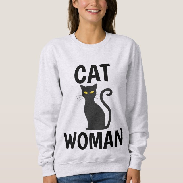 CAT WOMAN Funny Cat T-shirts (Front)