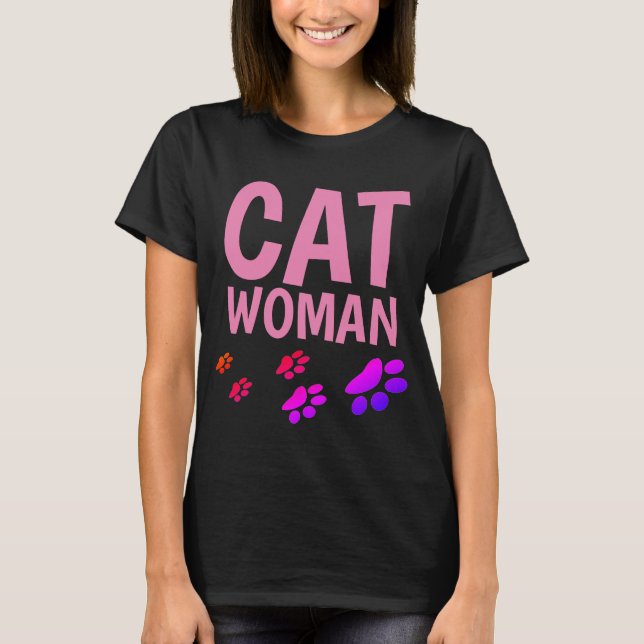 CAT WOMAN Funny Ladies T-shirts & tank tops (Front)