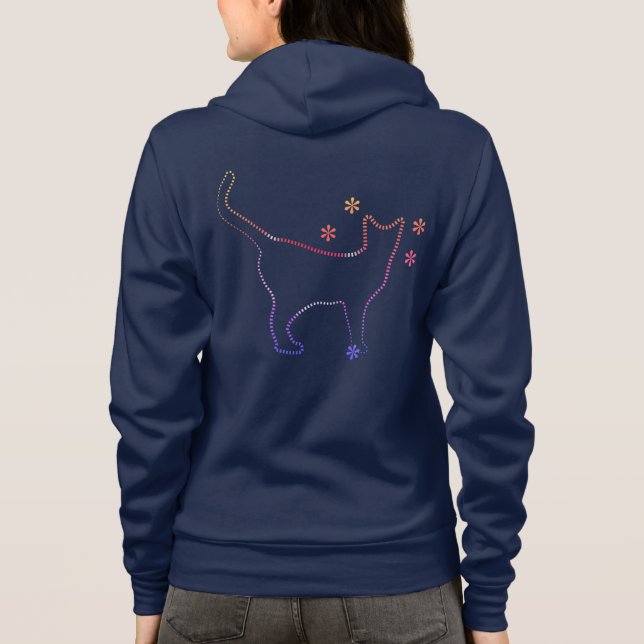 cat women hoodie (Back)