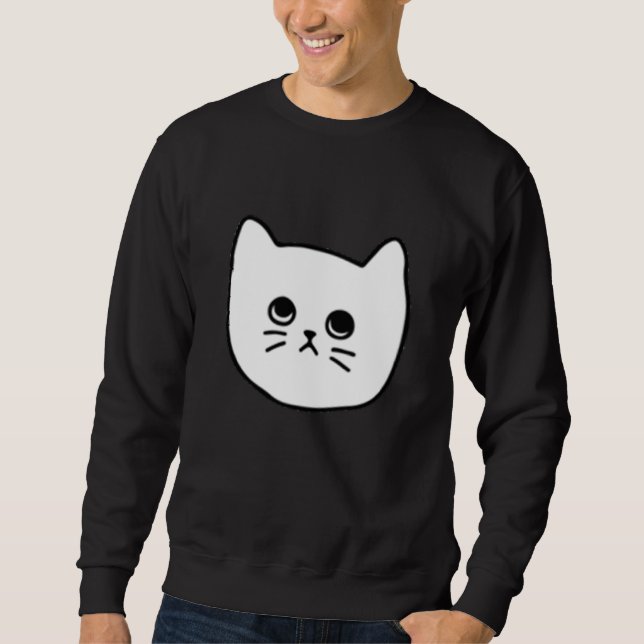 Cat   Women Men Teens Minimal Style Pattern Sweatshirt (Front)