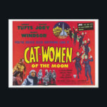 "Cat Women of the Moon" classic SF poster postcard<br><div class="desc">The classic movie poster for the cult classic "Cat Women of the Moon" makes a superb postcard. Geek, Nerd or Movie Buff, this is one not to be missed! As simple gift, when added with others in the collection, can simply and easily become wall art for your favourite space. Don't...</div>