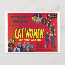 "Cat Women of the Moon" classic SF poster postcard