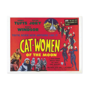 "Cat Women of the Moon" classic SF poster postcard