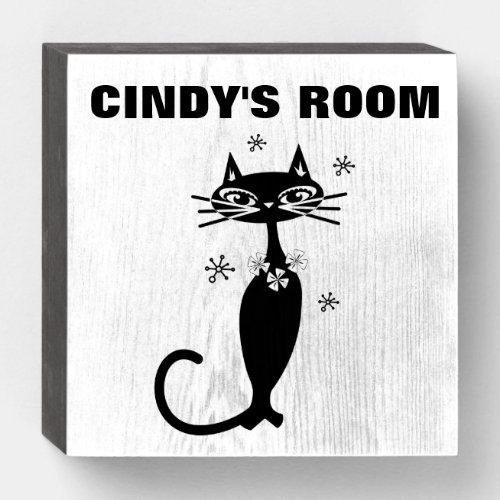 CAT WOOD SIGN PERSONALIZED
