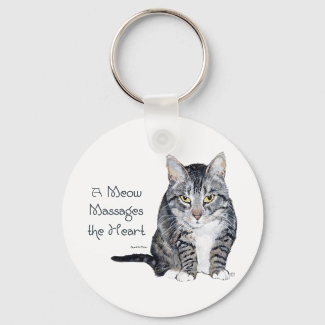 Cat Words of Wisdom - Meow Keychain (Front)