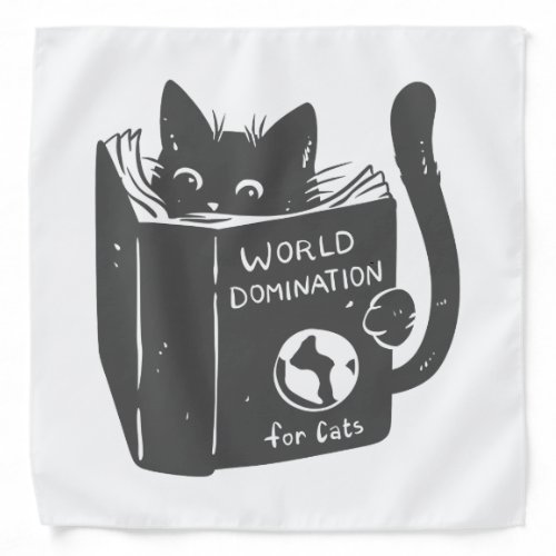 Cat world domination for cats _ Choose back color Bandana