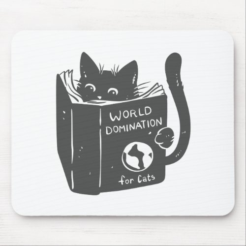 Cat world domination for cats _ Choose back color Mouse Pad