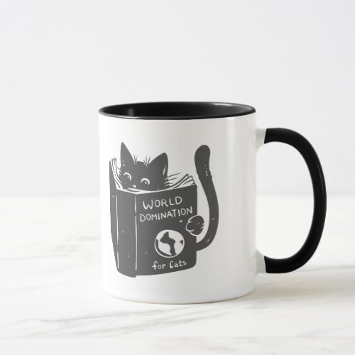 Cat world domination for cats _ Choose back color Mug