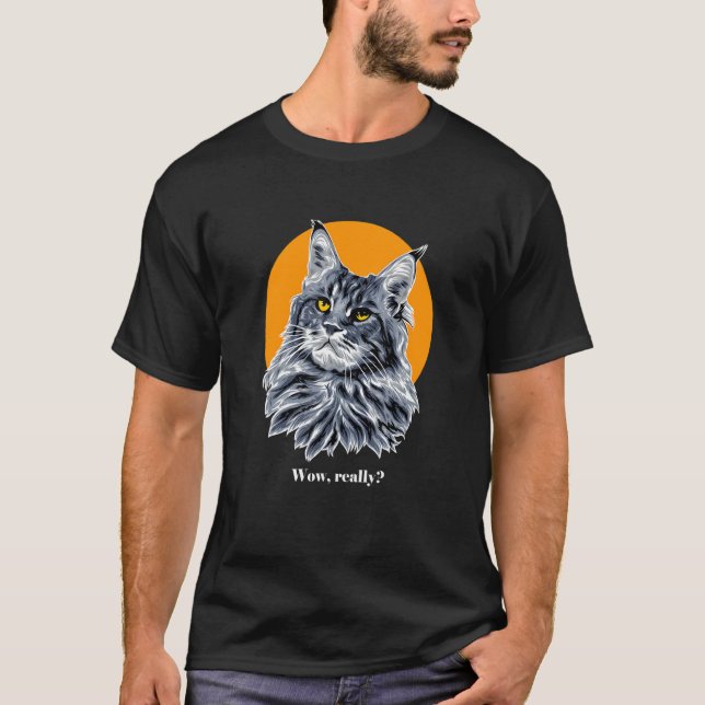 Cat Wow Really 1 T-Shirt (Front)