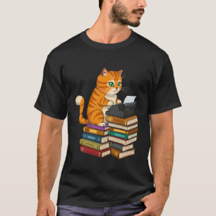 Cat Writer Funny Published Author Library Kitten C T-Shirt