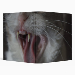 Cat Yawning Binder
