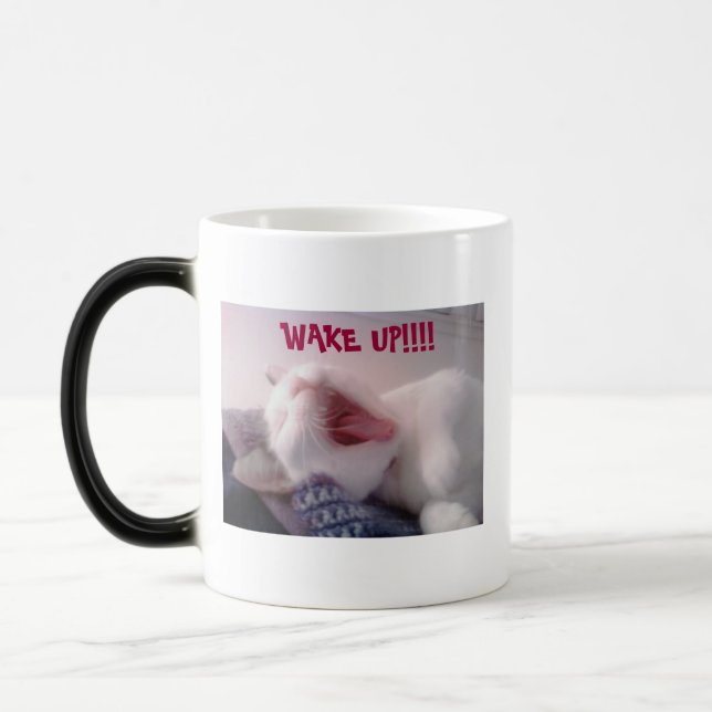 Cat Yawning Color Morph Mug (Left)