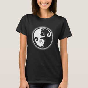 Cat Yin Yang Cat Pattern for Women, Teens, Girls,  T-Shirt