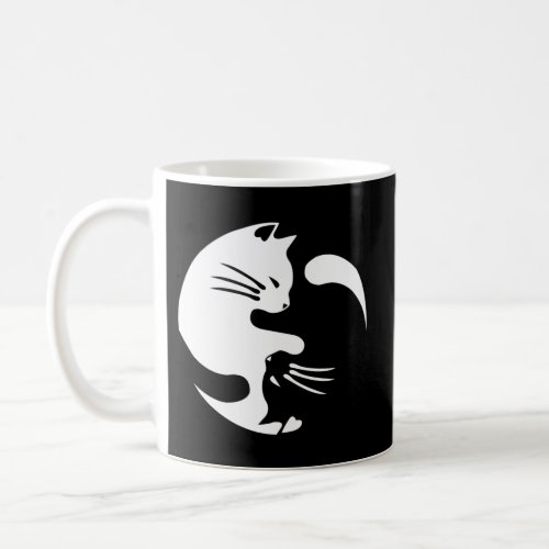 Cat Yin Yang Peace Loving Interconnected Coffee Mug