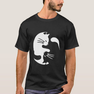 Cat Yin Yang Peace Loving Interconnected T-Shirt G