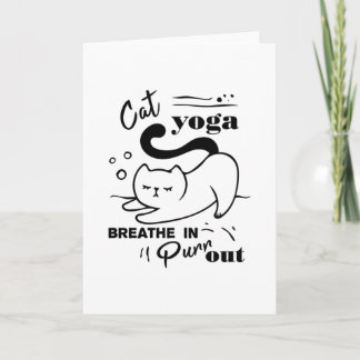CAT YOGA BREATHE IN AND OUT CARD