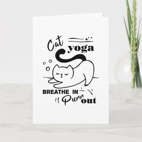 CAT YOGA BREATHE IN AND OUT CARD