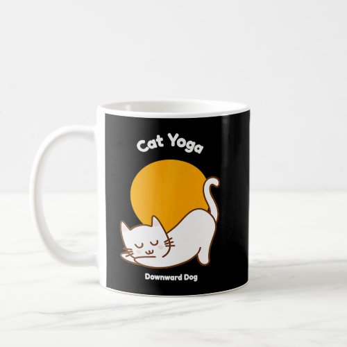 Cat Yoga Downward Dog Kitty Humour  Kitten Workout Coffee Mug
